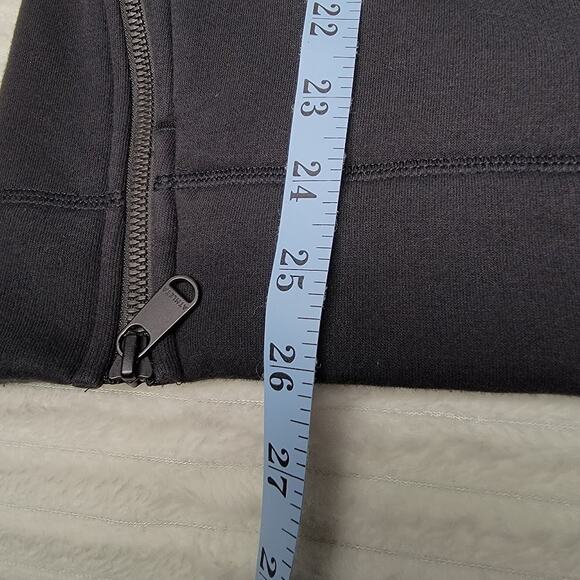 Athleta Cozy Karma Funnel Neck Sweatshirt Black Women’s SM Soft Fleece Lined - Picture 5 of 10